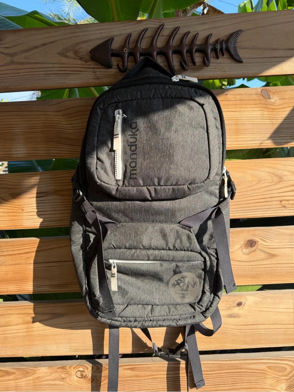 Gray manduka Backpack - Casual Daypack